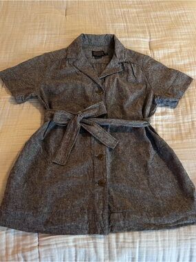 Pendleton Women’s Blue Textured Linen Cotton Blend Button Jacket w/ Pockets